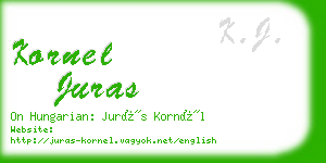 kornel juras business card